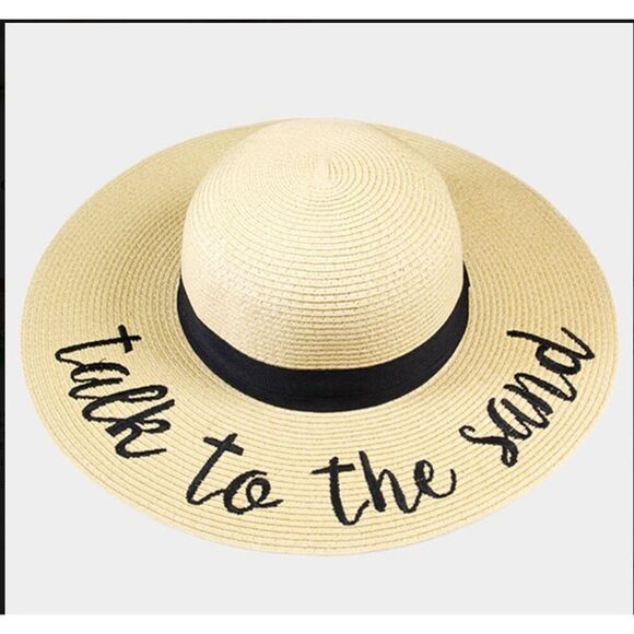 NWT Talk to the sand beach sun hat osfm - Picture 1 of 4